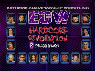 ECW Hardcore Revolution title screen for Playstation